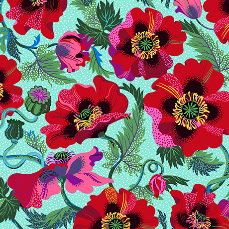 Poppy Gala Poppy & Vine Aqua