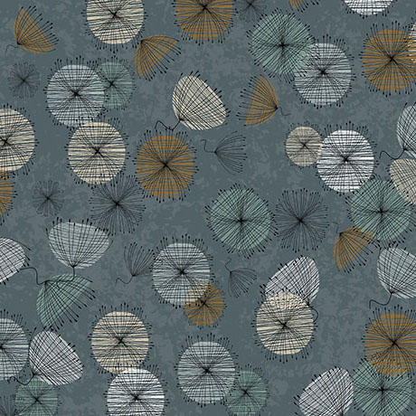 Wisps on the Wind - Contempo Flowers - Dusty Teal