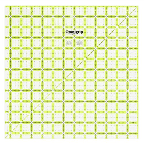 Omnigrip 12-1/2" x 12-1/2" Non-Slip Square Quilting Ruler by Omnigrid