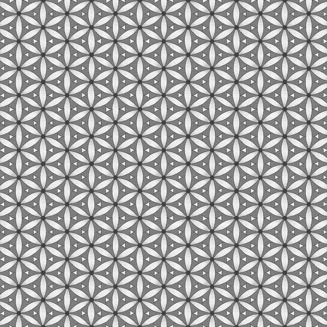 Geo Pattern - Moonlit Walk - Gray