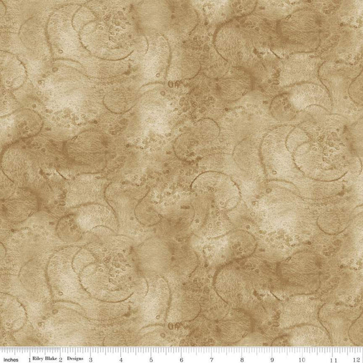 Cotton Basic - Painters Swirl - Khaki