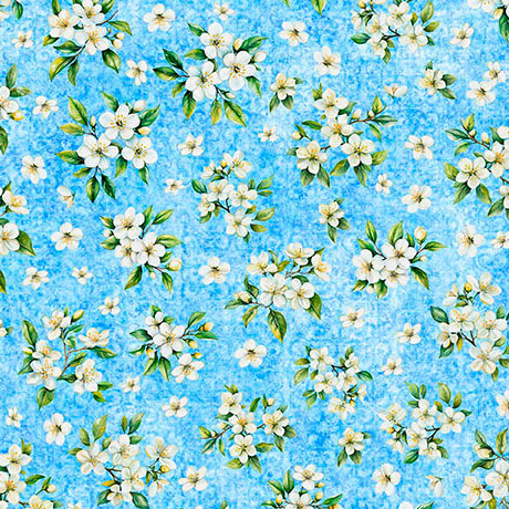 Citrus Bliss - Lemon Blossoms - Light Blue