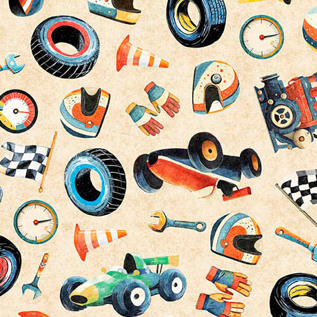 Turbo Tykes - Racetrack Gear - Cream